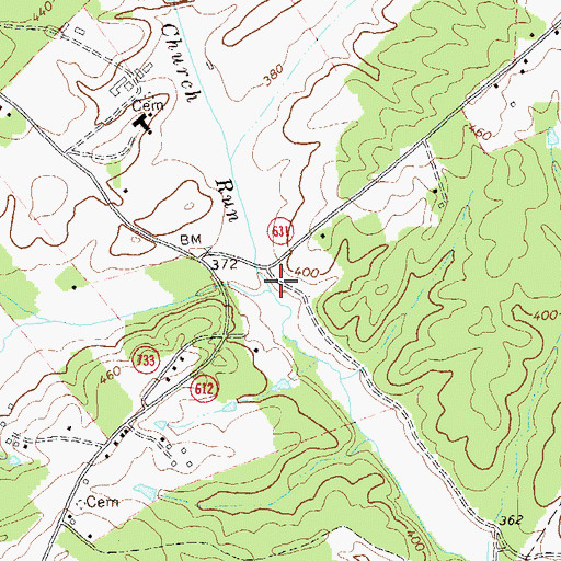 Topographic Map of Tomahawk Creek, VA