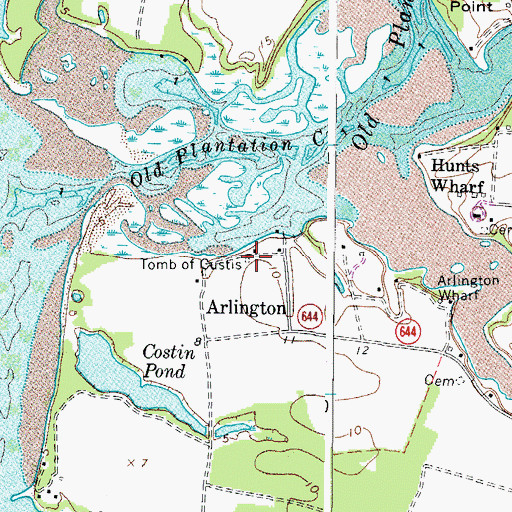 Topographic Map of Tomb of Custin, VA