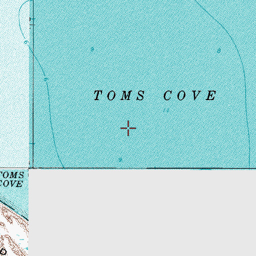 Topographic Map of Toms Cove, VA