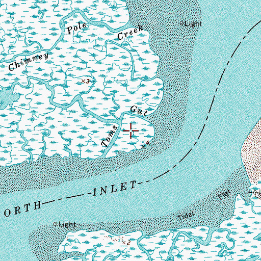 Topographic Map of Toms Gut, VA