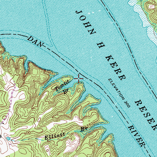 Topographic Map of Tomtit Branch, VA