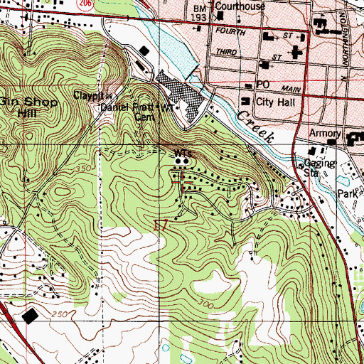 Topographic Map of Hunting Ridge, AL