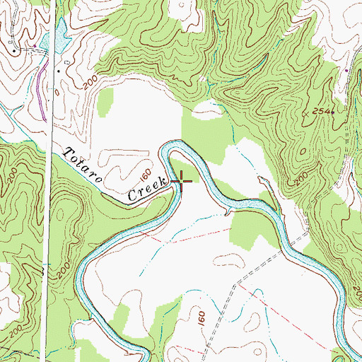 Topographic Map of Totaro Creek, VA
