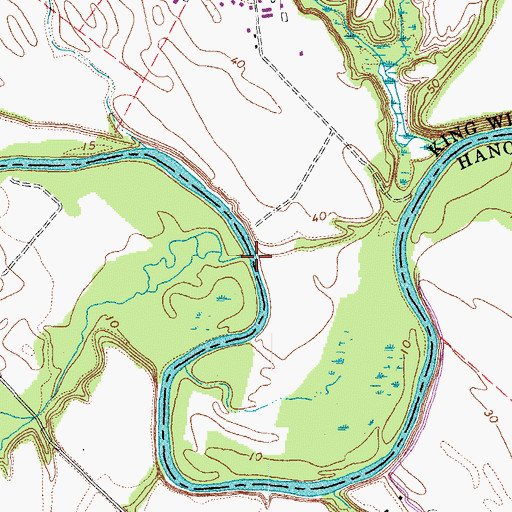 Topographic Map of Totopotomoy Creek, VA