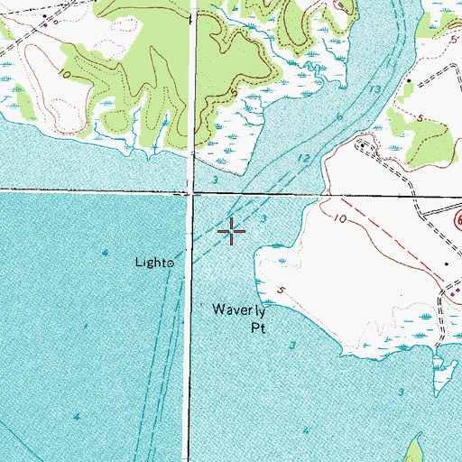 Topographic Map of Totuskey Creek, VA