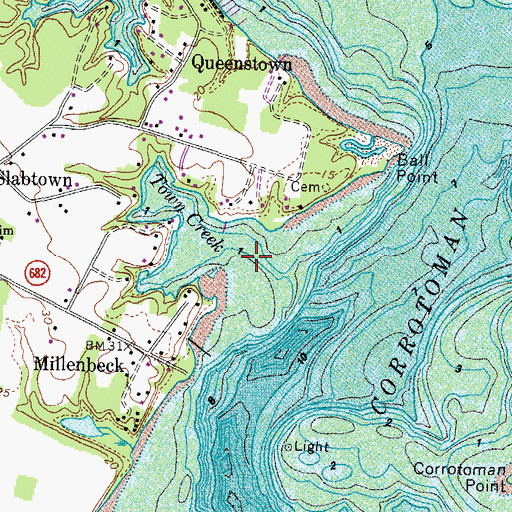 Topographic Map of Town Creek, VA
