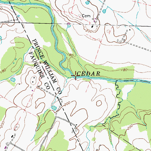 Topographic Map of Town Run, VA