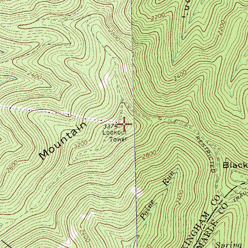 Topographic Map of Trayfoot Mountain, VA