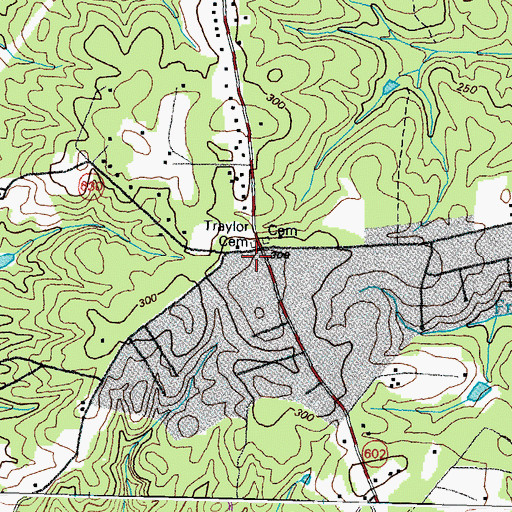 Topographic Map of Traylor Cemetery, VA