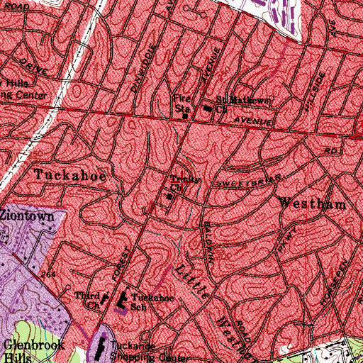 Topographic Map of Trinity Church, VA