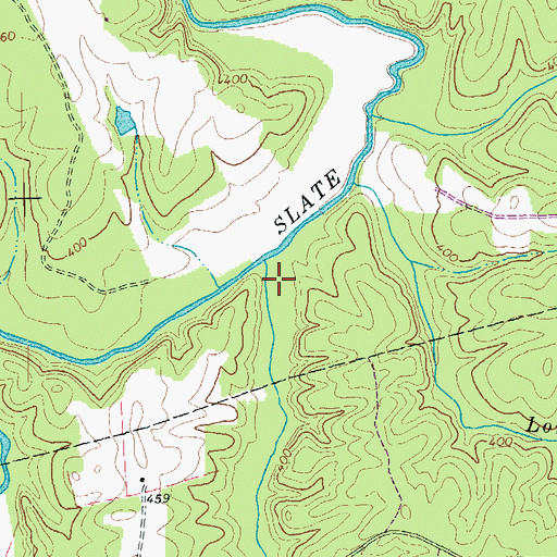Topographic Map of Troublesome Creek, VA