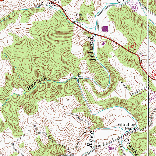 Topographic Map of Trout Branch, VA