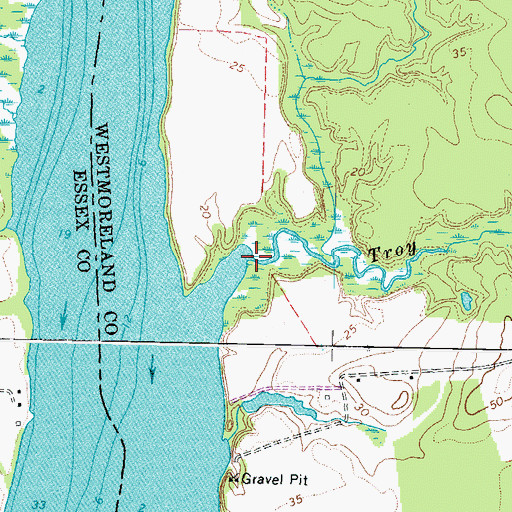 Topographic Map of Troy Creek, VA
