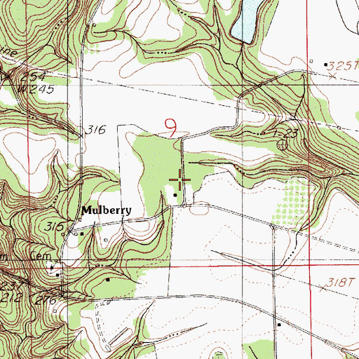 Topographic Map of Mellards Chapel Church, AL