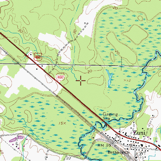 Topographic Map of Tucker Swamp, VA