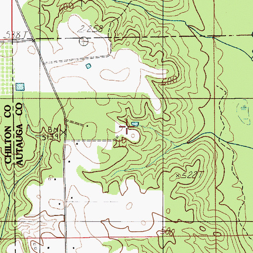 Topographic Map of Moores Mill (historical), AL
