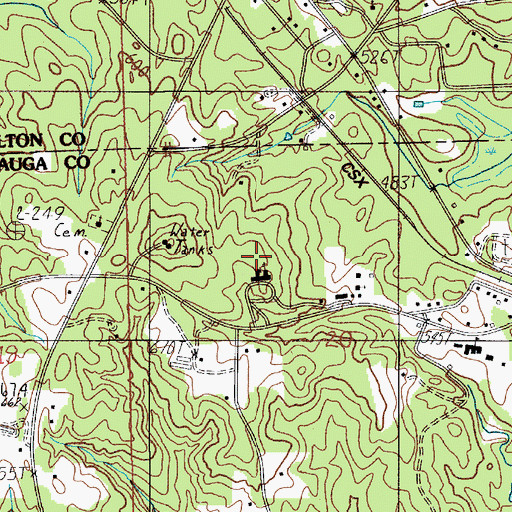 Topographic Map of Mount Pisgah Church, AL