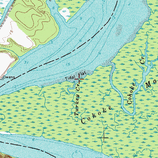Topographic Map of Turkey Creek, VA