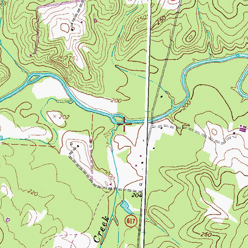 Topographic Map of Turkey Creek, VA