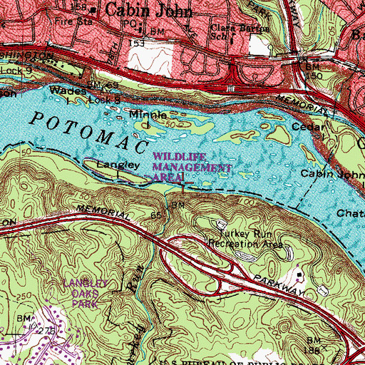 Topographic Map of Turkey Run, VA