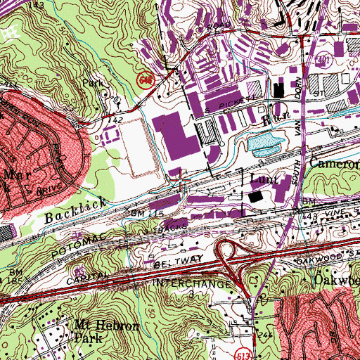 Topographic Map of Turkeycock Run, VA