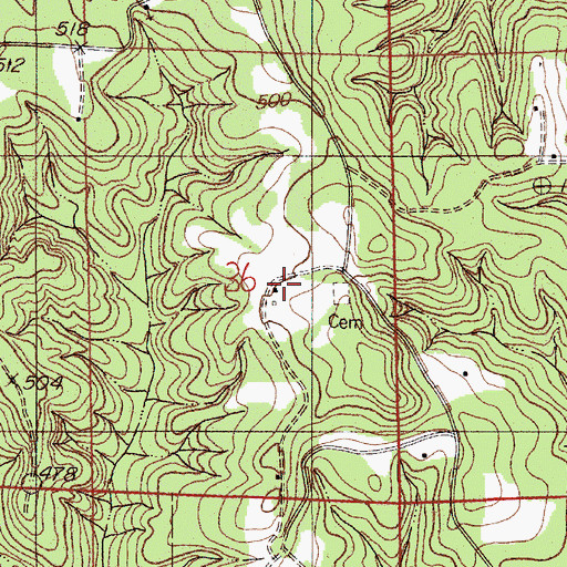 Topographic Map of New Salem Church, AL