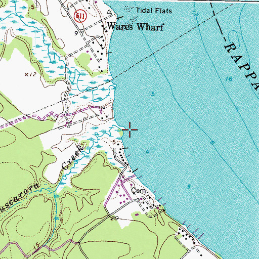 Topographic Map of Tuscarora Creek, VA