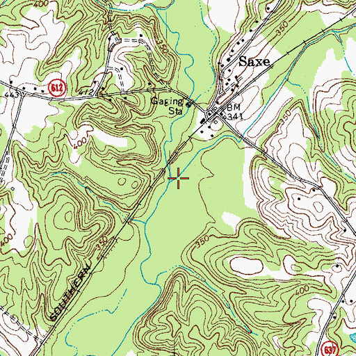 Topographic Map of Twittys Creek, VA