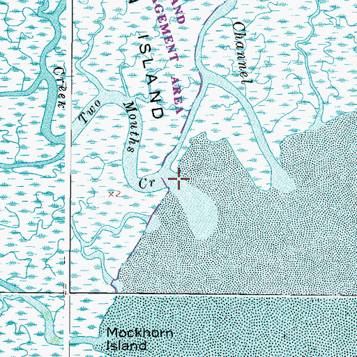 Topographic Map of Two Mouths Creek, VA