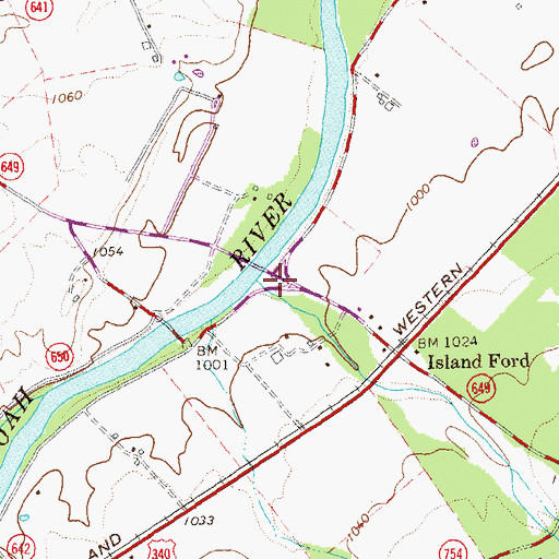 Topographic Map of Twomile Run, VA