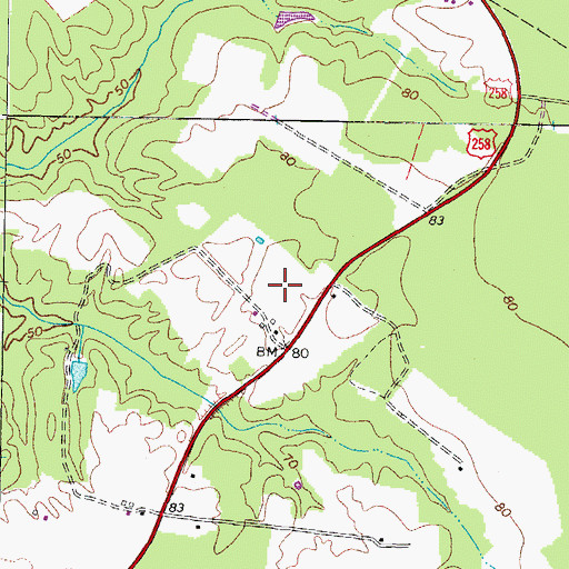 Topographic Map of Windsor Elementary School, VA