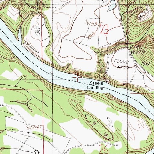 Topographic Map of Old Hell Bar, AL