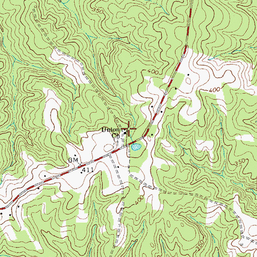 Topographic Map of Union Church, VA