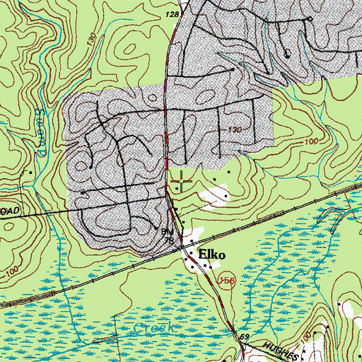 Topographic Map of Union Church, VA