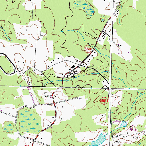 Topographic Map of Union Grove School, VA