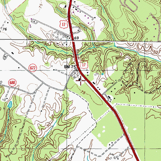 Topographic Map of Union Prospect Church, VA