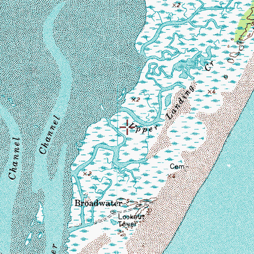 Topographic Map of Upper Landing Creek, VA