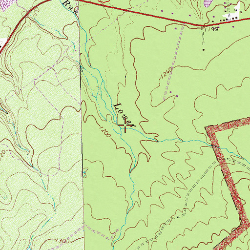 Topographic Map of Upper Lewis Run, VA