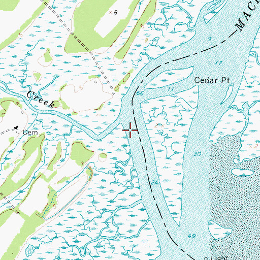 Topographic Map of Upshur Creek, VA