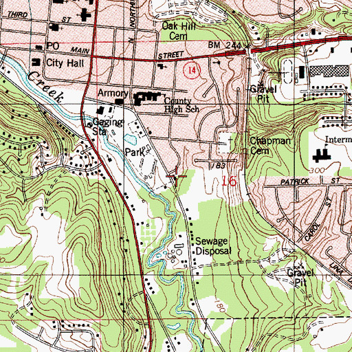 Topographic Map of Pilgrim Rest Baptist Church, AL