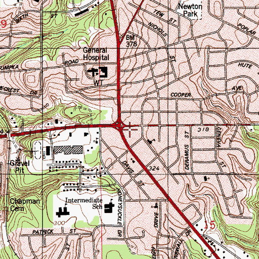 Topographic Map of Prattmont, AL