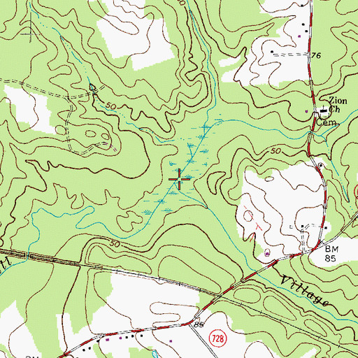 Topographic Map of Village Run, VA