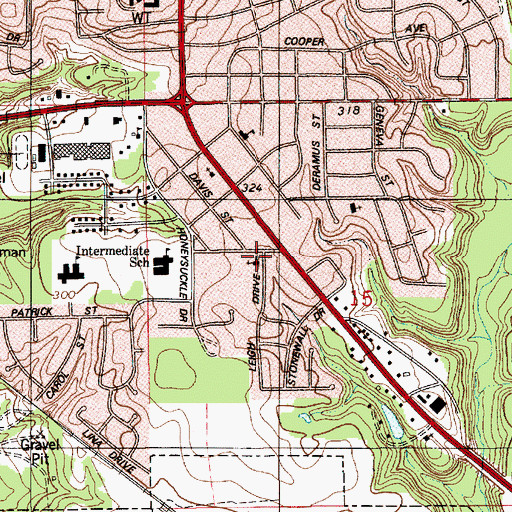 Topographic Map of Prattmont Baptist Church, AL