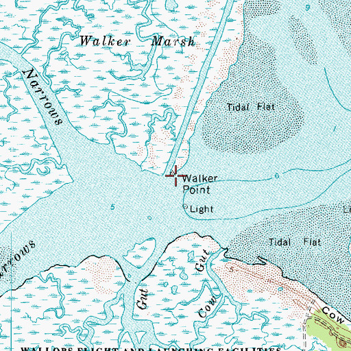 Topographic Map of Walker Point, VA