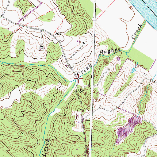 Topographic Map of Walkers Creek, VA