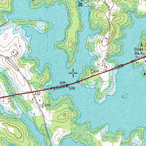 Topographic Map of Wall Branch, VA