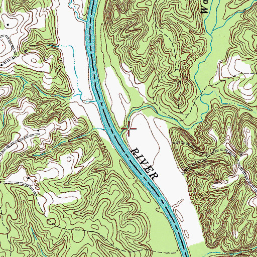 Topographic Map of Wallace Branch, VA