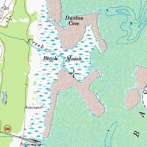 Topographic Map of Walls Landing Creek, VA