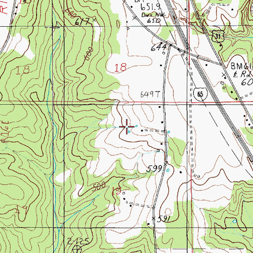 Topographic Map of Prattville Country Club, AL