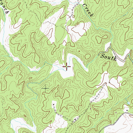 Topographic Map of Walnut Branch, VA